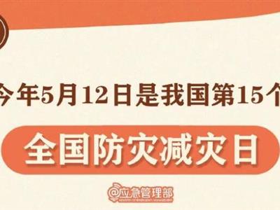 劃重點(diǎn)！9張圖了解第15個(gè)全國(guó)防災(zāi)減災(zāi)日